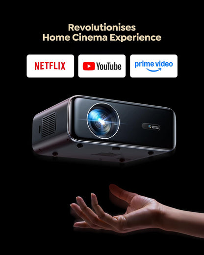 Smart Outdoor Projector with Built-In Apps WiFi Bluetooth & Auto Focus