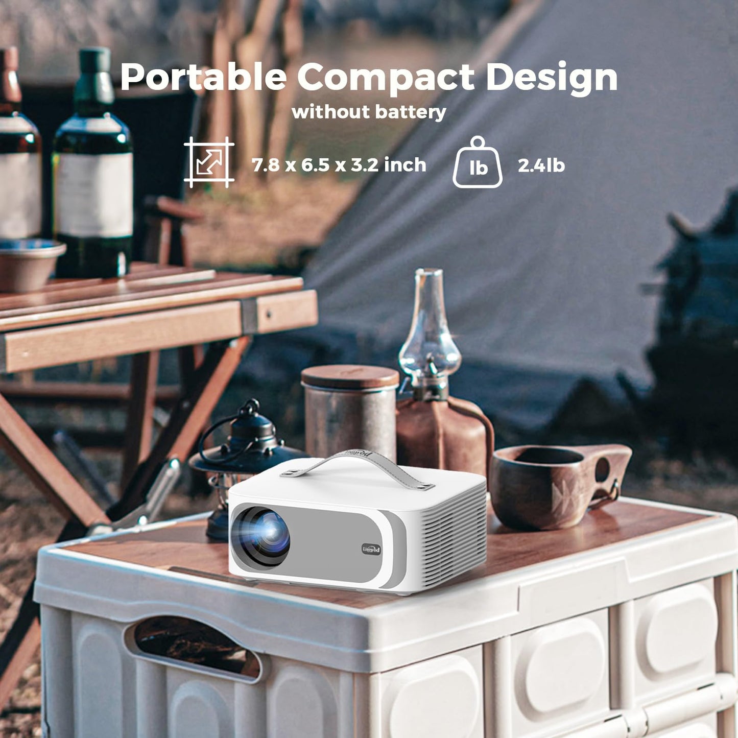Lisowod 4K Smart Outdoor Projector with AI Auto Focus & Dolby Audio