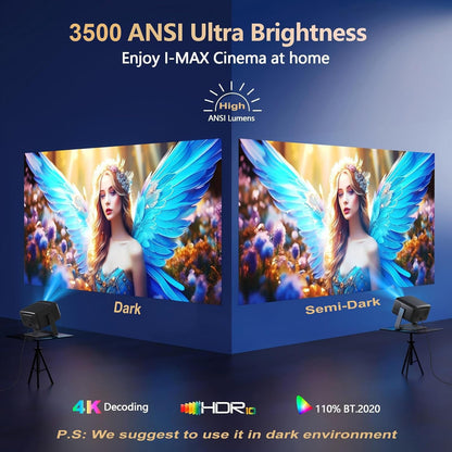 GO2 Short Throw 4K Outdoor Projector with Dolby Audio & Auto Keystone
