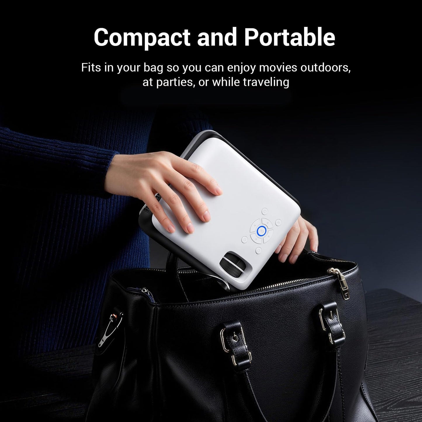 HAPPRUN Native 1080P Projector Bluetooth Home Theater Projector with Google TV