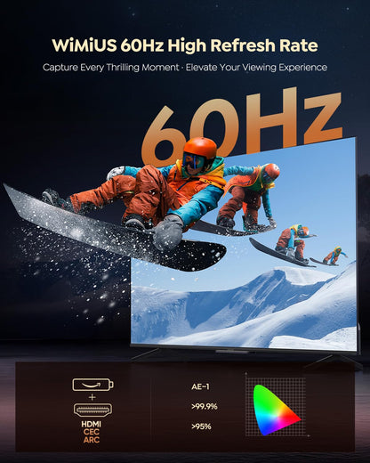Smart Outdoor Projector with Built-In Apps WiFi Bluetooth & Auto Focus