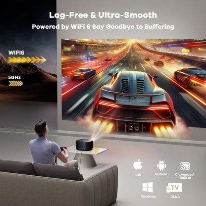 ONOAYO ONO5Pro 4K Smart Outdoor Projector with 60W Dolby Audio