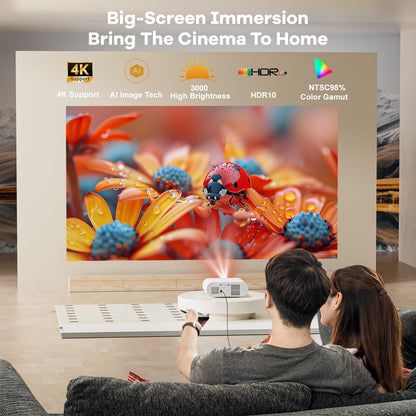 Sovboi 4K Projector with Google TV AI Voice Control & Auto Focus