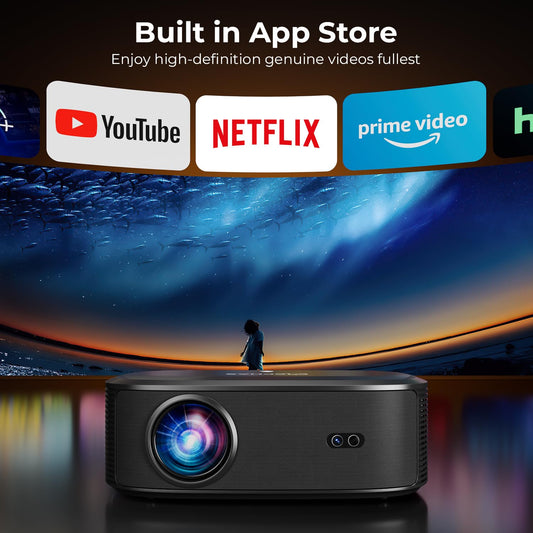 ELEPHAS 4K Projector 3000 ANSI Outdoor Smart Projector with WiFi & Bluetooth