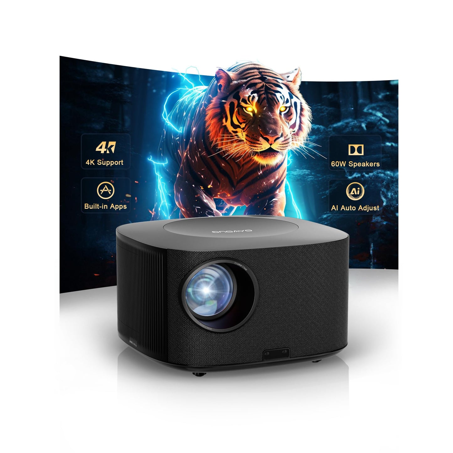 ONOAYO ONO5Pro 4K Smart Outdoor Projector with 60W Dolby Audio